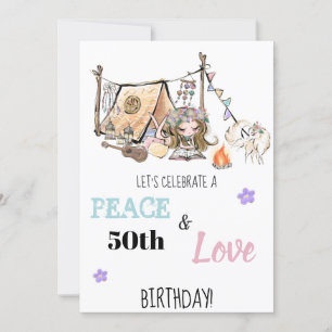 * Peace & Love Hippie Tribal Geburtstagseinladung Einladung