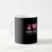 Peace Love Hope Matching Breast Cancer Awareness Kaffeetasse (Vorderseite Links)
