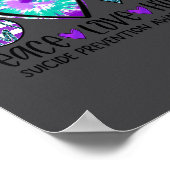 Peace Love Hope Suicide Prevention Awareness Tie-d Poster (Ecke)