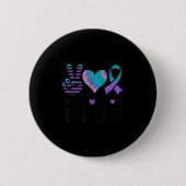 Peace Love Hope Suicide Prevention Tie Dye Awarene Button (Vorderseite)