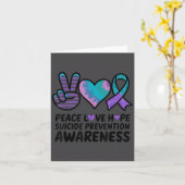 Peace Love Hope Suicide Prevention Tie Dye Awarene Karte (Gelbe Blume)