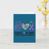 Peace Love Hope Suicide Prevention Tie Dye Awarene Karte (Gelbe Blume)