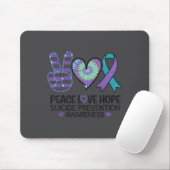 Peace Love Hope Suicide Prevention Tie Dye Awarene Mousepad (Mit Mouse)