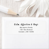 Peace Love & Hugs Minimal Christmas Address Design (Insitu)