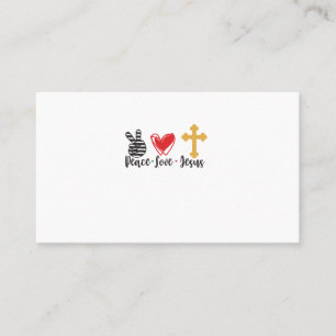 Peace Love Jesus Cross-01 Visitenkarte