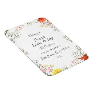 Peace Love Joy Family Merry Christmas Magnet