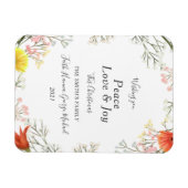 Peace Love Joy Family Merry Christmas Magnet (Horizontal)