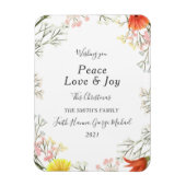 Peace Love Joy Family Merry Christmas Magnet (Vertikal)