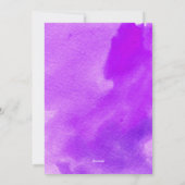 Peace love joy purple watercolor & dove Christmas Feiertagskarte (Rückseite)