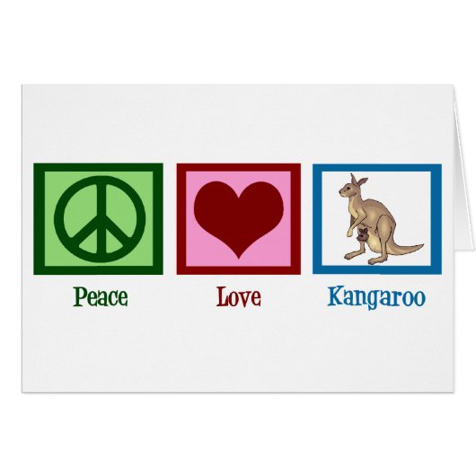 Peace Love Kangaroo (Vorderseite (Horizontal))