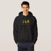 Peace Love Keto Funny Painter Avocado Hand Sign De Hoodie (Vorne ganz)