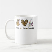 Peace Love Laboratory Lab Research Leopard Men Wom Kaffeetasse (Links)