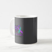 Peace Love Life Suicide Awareness Womens Semi Colo Kaffeetasse (Vorderseite Links)