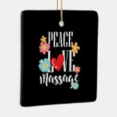 Peace Love Massage Keramikornament (Rechts)