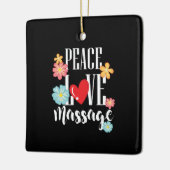 Peace Love Massage Keramikornament (Links)