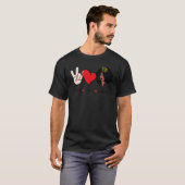 Peace Love Melanin Black History Month BLM Afro Qu T-Shirt (Vorne ganz)