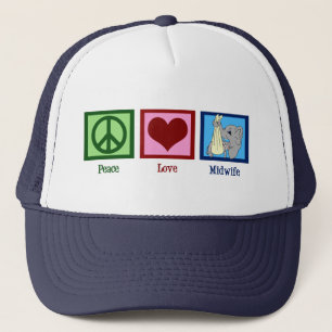 Peace Love Midwife Truckerkappe