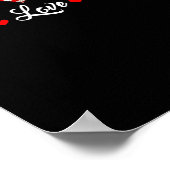 Peace Love Morocco American Flag Men Women Kid Poster (Ecke)