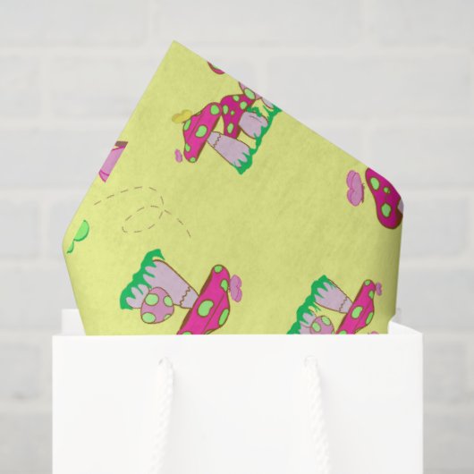 Peace Love Mushrooms Gift Bag Seidenpapier (Geschenktüte)