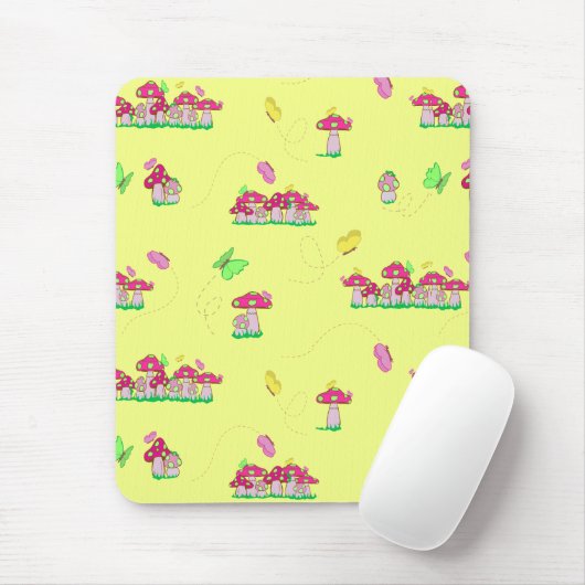 Peace Love Mushrooms Mousepad (Mit Mouse)