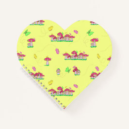 Peace Love Mushrooms Notizblock