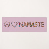 Peace Love Namaste Butterflies - Pink Meditation Yogamatte (Vorderseite (Horizontal))