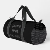 Peace Love Namaste - Motivational Meditation Yoga Duffle Bag (Rechte Ecke)