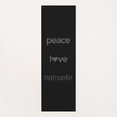 Peace Love Namaste | Motivational Modern Statement Yogamatte (Vorderseite)