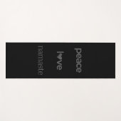 Peace Love Namaste | Motivational Modern Statement Yogamatte (Vorderseite (Horizontal))