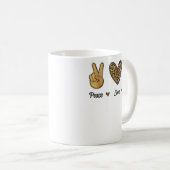Peace Love New Jersey Leopard Flag Map Souvenirs M Kaffeetasse (VorderseiteRechts)