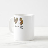 Peace Love New Jersey Leopard Flag Map Souvenirs M Kaffeetasse (Vorderseite Links)