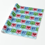 Peace Love Occupational Therapy Christmas Geschenkpapier<br><div class="desc">Cute occupational therapist wrapping paper for Christmas gifts featuring a peace sign,  heart,  and OT. Peace Love Occupational Therapy gift wrap.</div>