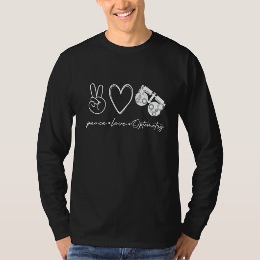 Peace Love Optometry Leopard Optometrist Optician  T-Shirt (Vorderseite)