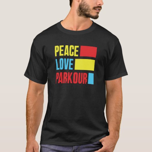 Peace Love Parkour Parkour T-Shirt (Vorderseite)