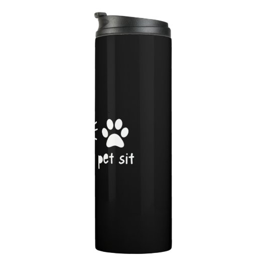 Peace Love Pet Sit Thermosbecher (Nach rechts gedreht)