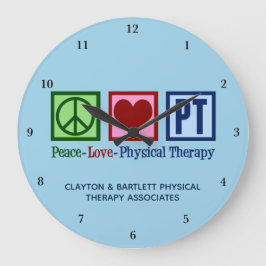 Peace Love Physical Therapy Custom PT Office Wall Große Wanduhr