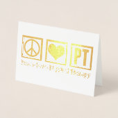 Peace Love Physical Therapy Gold Foil Foil Card Folienkarte (Vorderseite)