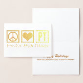 Peace Love Physical Therapy Gold Foil Foil Card Folienkarte (Anzeige)