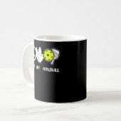 Peace Love Pickleball Funny Pickleball Paddle Kaffeetasse (Vorderseite Links)