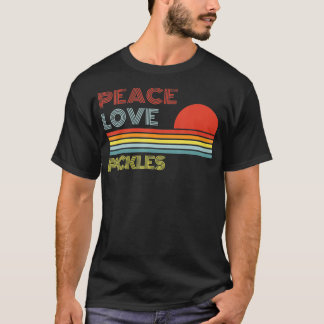 Peace Love Pickles Retro Vintage T-Shirt