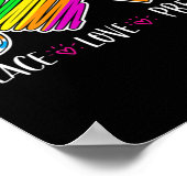 Peace Love Pre-K Autism Awareness - 100 days smart Poster (Ecke)