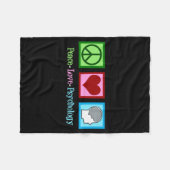 Peace Love Psychology Cute Psychologist  Fleecedecke (Vorderseite (Horizontal))