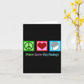 Peace Love Psychology Cute Psychologist Karte (Gelbe Blume)