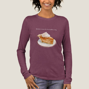 Peace Love & Pumpkin Pie Burgunder Pfirsich Streif Tri-Blend Shirt
