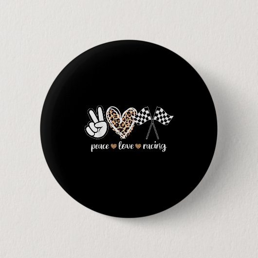 Peace Love Racing  Button (Vorderseite)