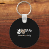 Peace Love Racing Schlüsselanhänger (Vorderseite)