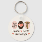 Peace Love Radiology Key Chain Schlüsselanhänger (Vorderseite)