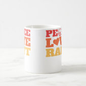 Peace Love Raft - Flussfloßfahrt Kaffeetasse (Mittel)