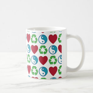 Peace Love Recycle Kaffeetasse