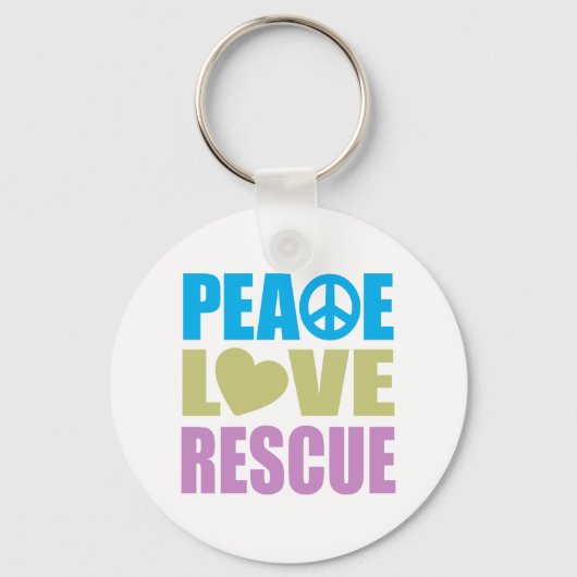 Peace Love Rescue Schlüsselanhänger (Vorderseite)